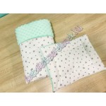 Babaágynemű szett - szürke csillagos