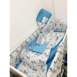 Babaágynemű szett - kék maci