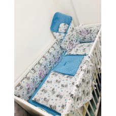 Babaágynemű szett - kék maci
