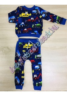 Melegítő szett - királykék színes munkagépes