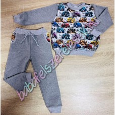 Melegítő szett - szürke-szines traktoros