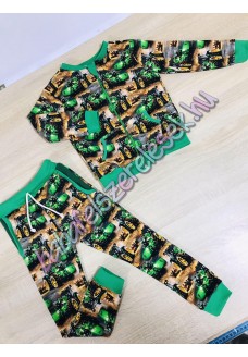 Melegítő szett - zöld-barna traktoros