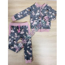 Melegítő szett - szürke-rózsaszín balettos