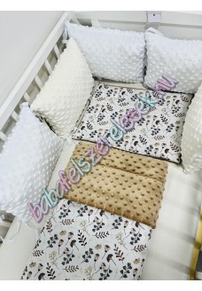 Babaágynemű szett - Bézs apró virágos