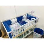 Babaágynemű szett - királykék autós