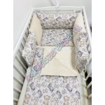 Babaágynemű szett - zebrás-elefántos