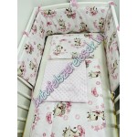 Babaágynemű szett - Rózsaszín álom zsiráfos