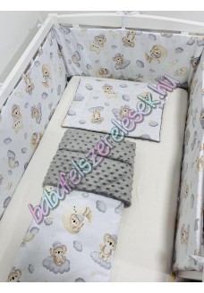 Babaágynemű szett - bézs-szürke alvó koalás Babaágynemű szett - bézs-szürke alvó koalás