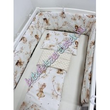 Babaágynemű szett - bézs tavasztündéres Babaágynemű szett - bézs tavasztündéres