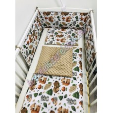 Babaágynemű szett - Őszi erdei állatos