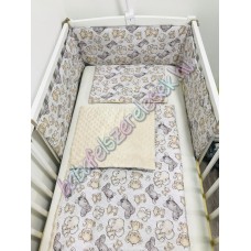 Babaágynemű szett - zebrás-elefántos