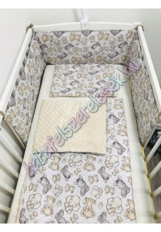 Babaágynemű szett - zebrás-elefántos