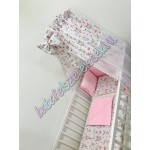 Babaágynemű szett - fehér balerina nyuszis