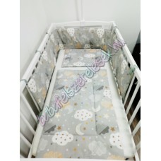Babaágynemű szett - szürke felhős
