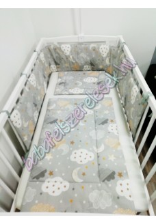 Babaágynemű szett - szürke felhős Babaágynemű szett - szürke felhős