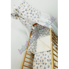 Babaágynemű szett - szürke sünis