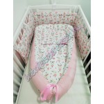 Babaágynemű szett - fehér balerina nyuszis