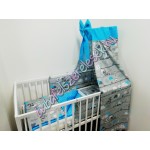 Babaágynemű szett - kék zebra Babaágynemű szett - kék zebra