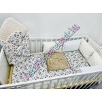 Babaágynemű szett - Bézs apró virágos Babaágynemű szett - Bézs apró virágos