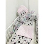 Babaágynemű szett - rózsaszín minnie fejes Babaágynemű szett - rózsaszín minnie fejes