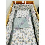 Babaágynemű szett - szürke sünis