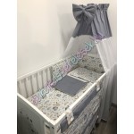 Babaágynemű szett - baglyos-nyuszis