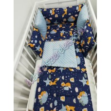 Babaágynemű szett - kék rókás