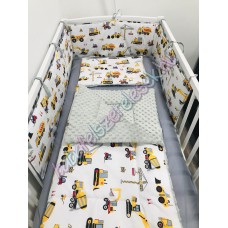 Babaágynemű szett - fehér munkagépes