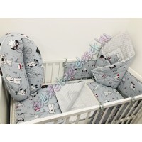 Babaágynemű szett - szürke kutyás