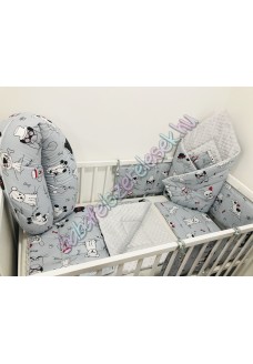 Babaágynemű szett - szürke kutyás Babaágynemű szett - szürke kutyás