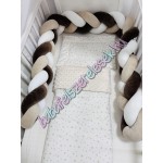 Babaágynemű szett - bézs csillagos