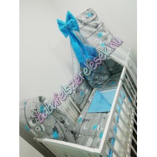 Babaágynemű szett - kék zebra Babaágynemű szett - kék zebra