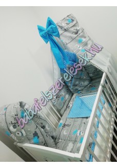 Babaágynemű szett - kék zebra