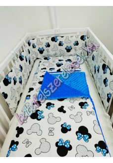 Babaágynemű szett - kék mickey fejes Babaágynemű szett - kék mickey fejes