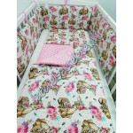 Babaágynemű szett - rózsaszín bambis Babaágynemű szett - rózsaszín bambis