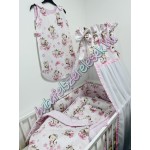 Babaágynemű szett - Rózsaszín álom zsiráfos