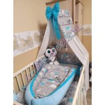 Babaágynemű szett - kék zebra Babaágynemű szett - kék zebra