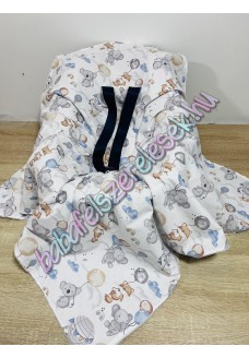 Babahordozó pléd - baby álom állatos lufival