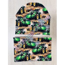 Sapka - csősál - barna traktoros