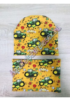Sapka - csősál - sárga traktoros Sapka - csősál - sárga traktoros