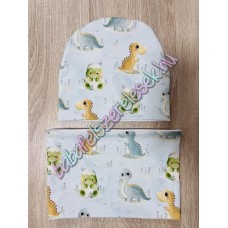 Sapka - csősál - színes kicsi dínós