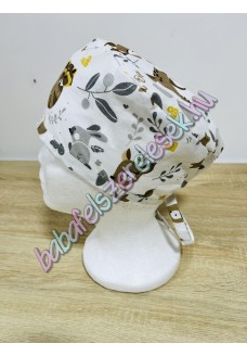 Műtős sapka - barna erdős