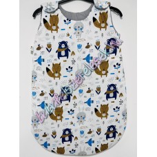 BASIC újszülött hálózsák - bézs állatos