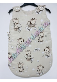 BASIC újszülött hálózsák - bézs álom zsiráfos