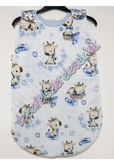 BASIC újszülött hálózsák - kék álom zsiráfos