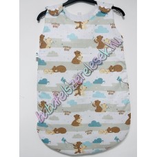 BASIC újszülött hálózsák - menta-barna macis