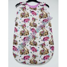 BASIC újszülött hálózsák - rózsaszín bambis