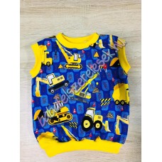 104-es belebújós mellény - királykék traktoros