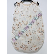 BASIC újszülött hálózsák - bézs állatcsaládos