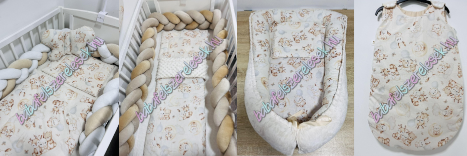 Bézs állatcsaládos baba szett